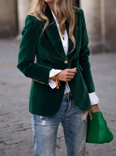 Savannah™ - Elegant Velvet Blazer for a Refined Style