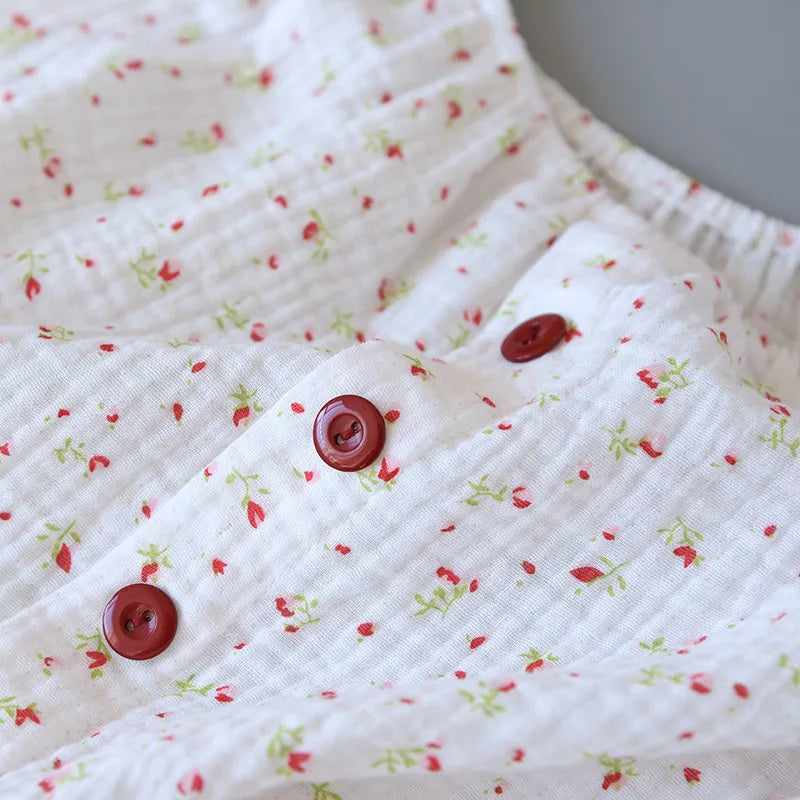Cherry Bloom - 100% Muslin Cotton Pajama