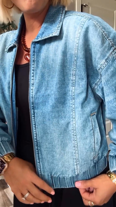 Valentina | Eternal Denim Jacket with Zipper