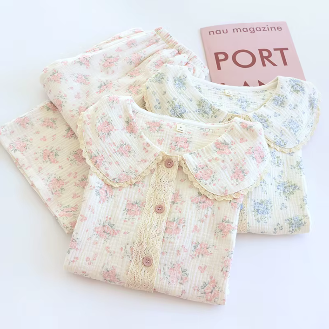 Vintage Bloom - 100% Muslin Cotton Pajama