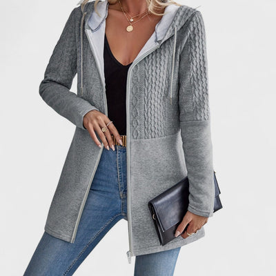 Valentino | Elegant Gray Hooded Cardigan for Women
