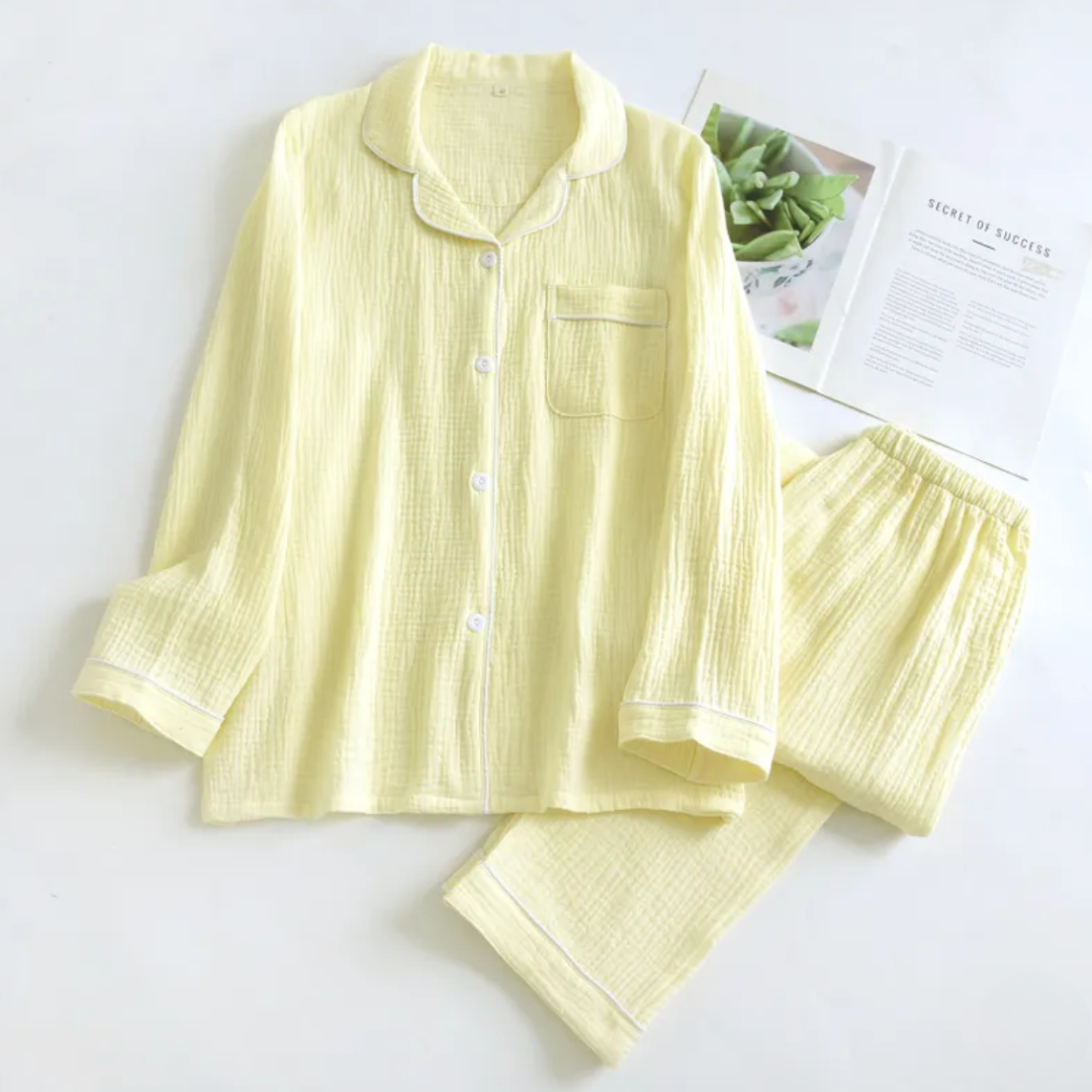 The Long Sleeve - 100% Muslin Cotton Pajama