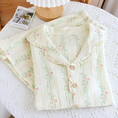 The short Bloom - 100% Muslin Cotton Pajama