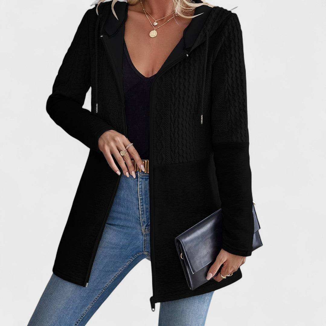 Valentino | Elegant Gray Hooded Cardigan for Women