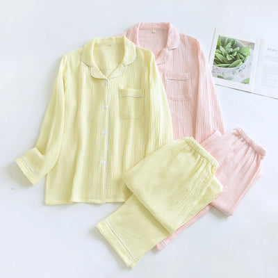 The Long Sleeve - 100% Muslin Cotton Pajama