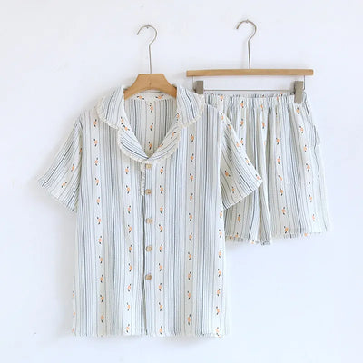 The short Bloom - 100% Muslin Cotton Pajama