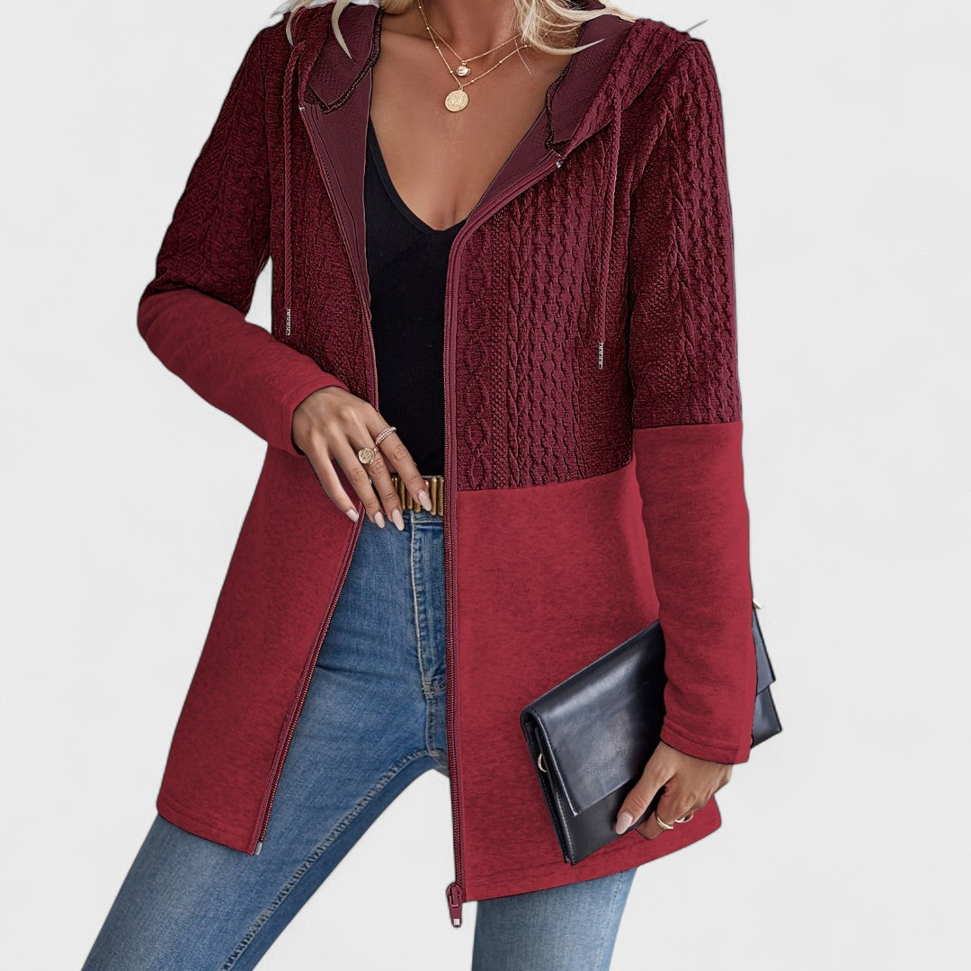 Valentino | Elegant Gray Hooded Cardigan for Women