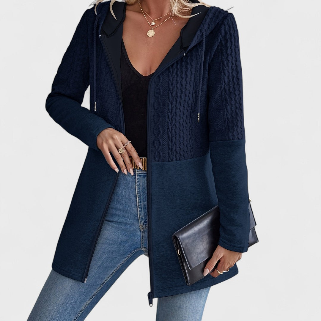 Valentino | Elegant Gray Hooded Cardigan for Women