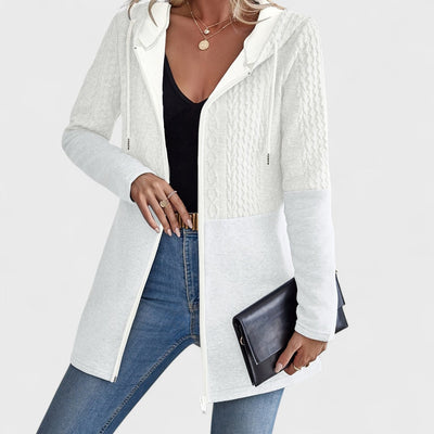 Valentino | Elegant Gray Hooded Cardigan for Women