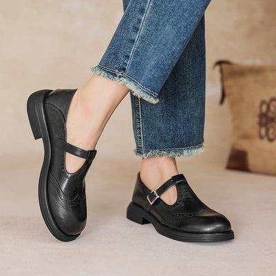 Orthopedic Leather Mary Janes