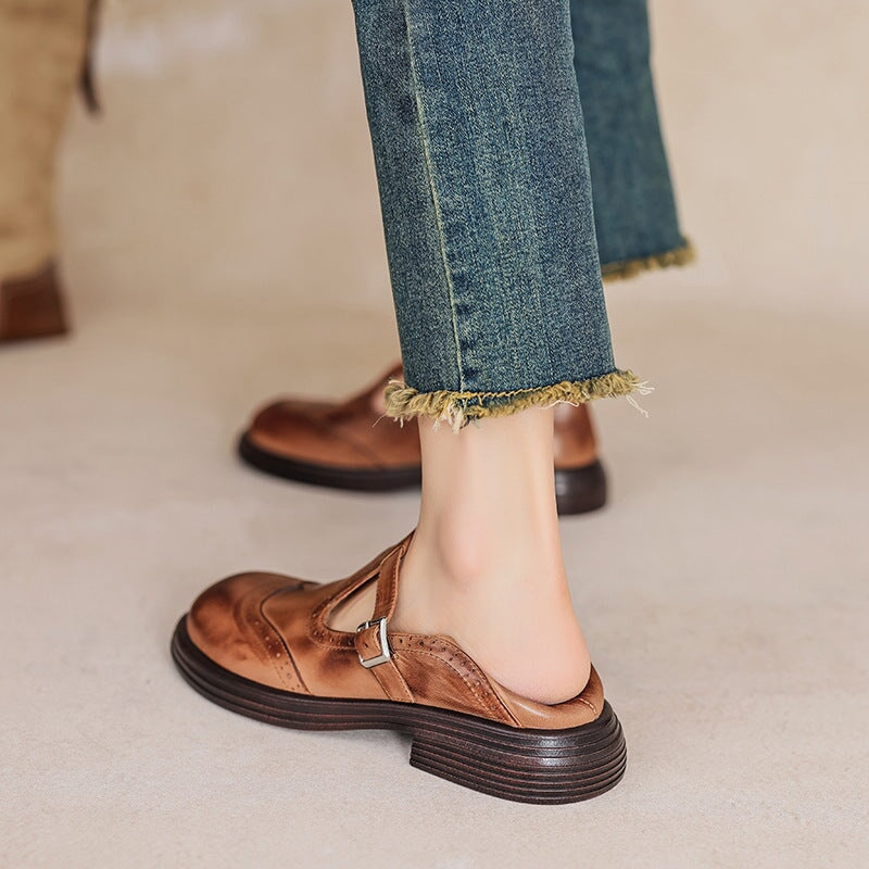 Orthopedic Leather Mary Janes