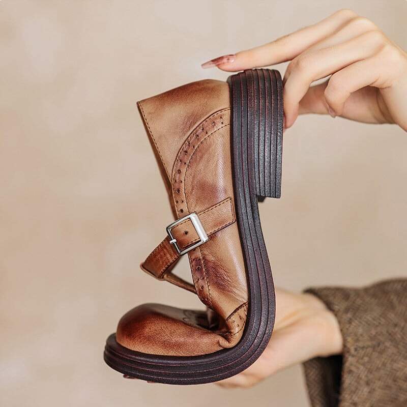 Orthopedic Leather Mary Janes