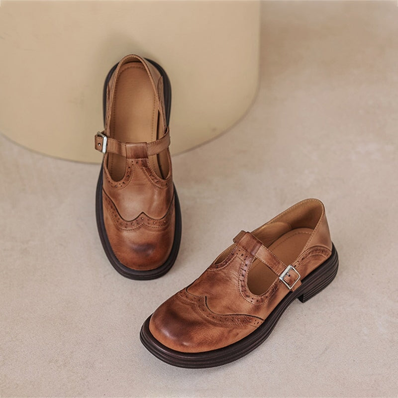 Orthopedic Leather Mary Janes