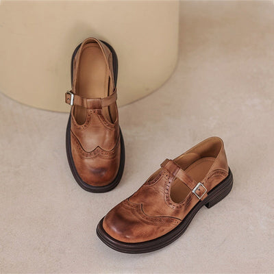 Orthopedic Leather Mary Janes