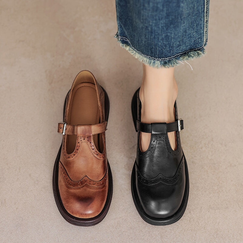 Orthopedic Leather Mary Janes