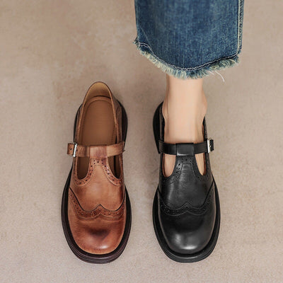 Orthopedic Leather Mary Janes